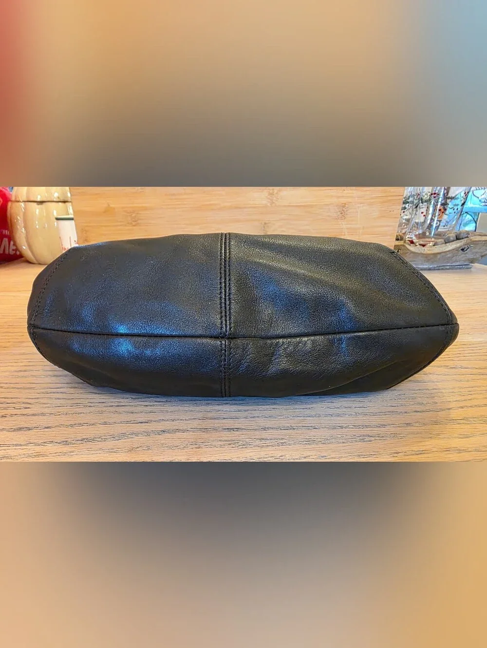 Coach Black Leather Hobo Shoulder Bag